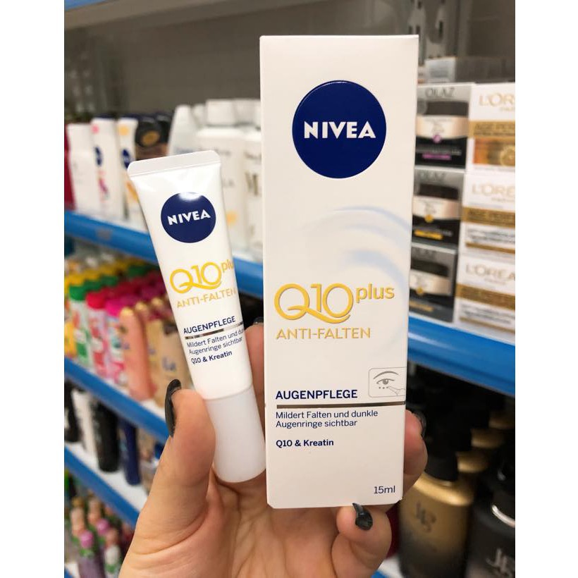 Kem chống nhăn vùng mắt Nivea Q10 anti Falten