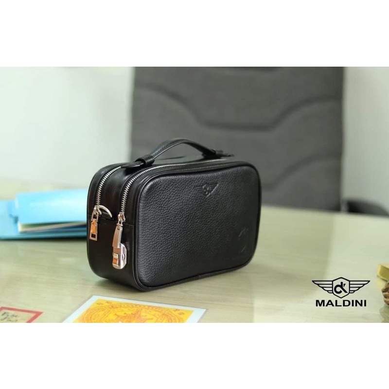 Túi cầm tay da bò thật Maldini 100%