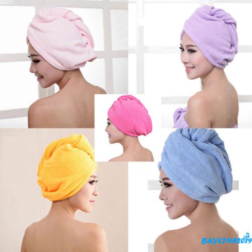 MICROFIBER Mũ Trùm Đầu Khi Tắm Tiện Dụng Cho Nữ