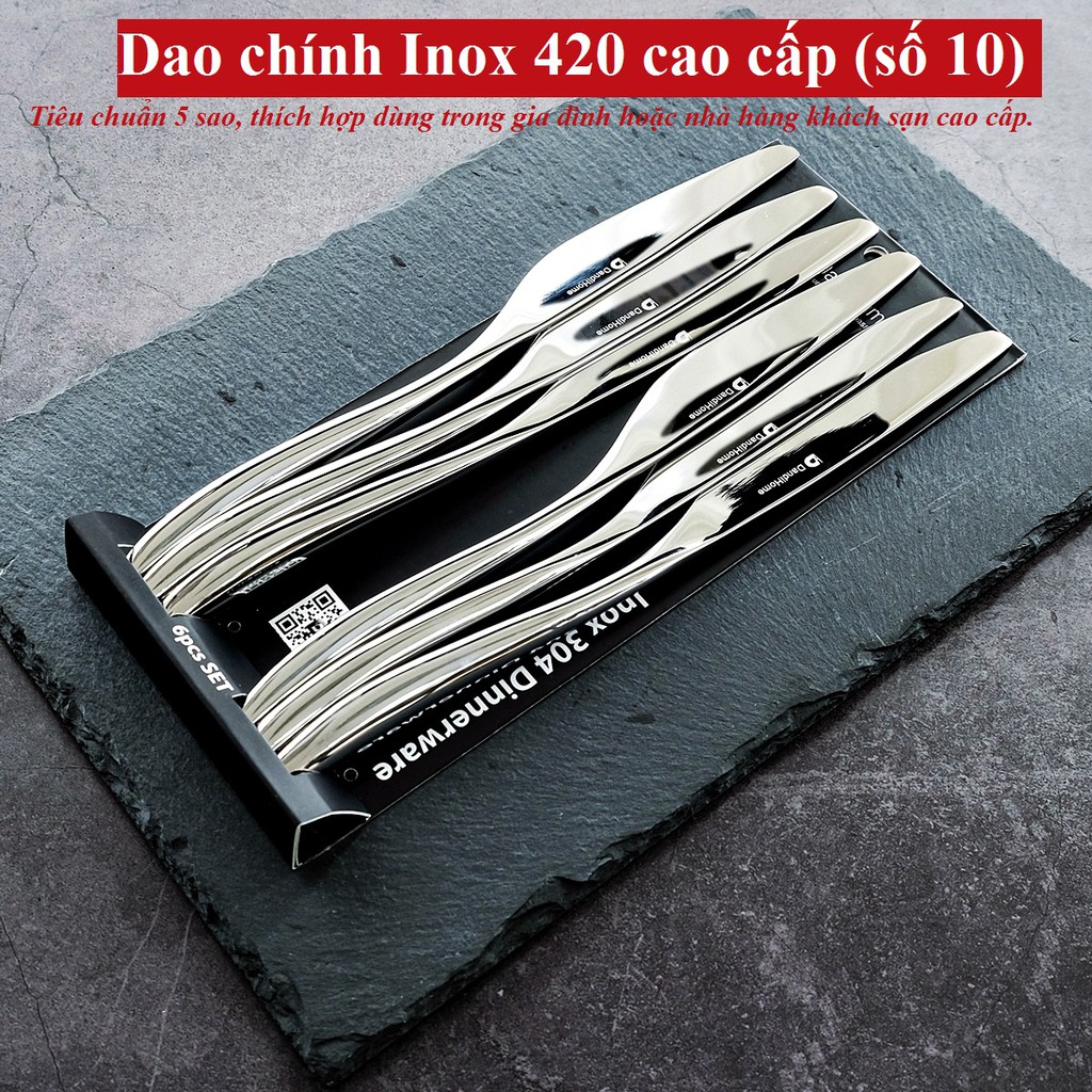 [SALE] Bộ 6 dao ăn bít tết inox DandiHome 2020 cao cấp, sang trọng, tinh tế