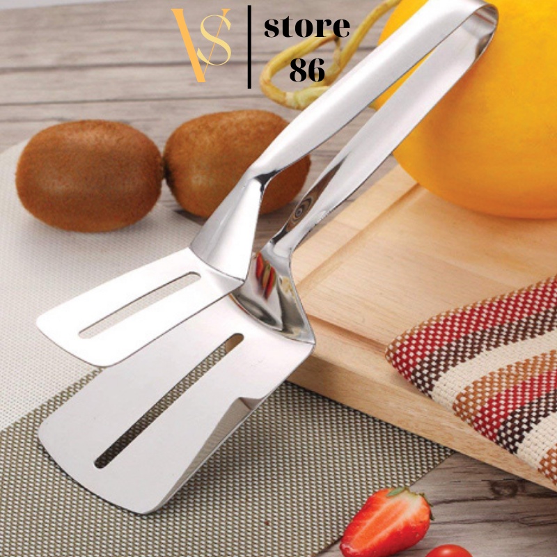 Xẻng, kẹp bằng Inox Dùng Để Gắp Đồ Chiên ,Nướng ,Gắp Các Đồ Nóng G198-xeng-kep