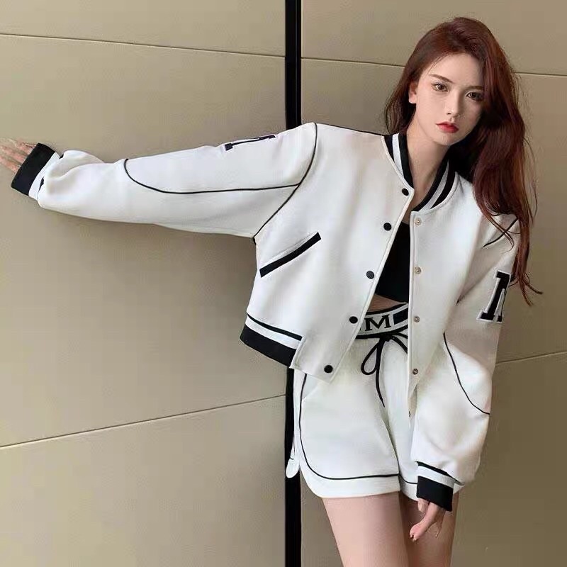 TKLIHN Set thể thao ULZZANG Áo khoác BOMBER croptop HOT FASHIONITA 2021 cá tính KÈM 2 ẢNH THẬT CUỐI