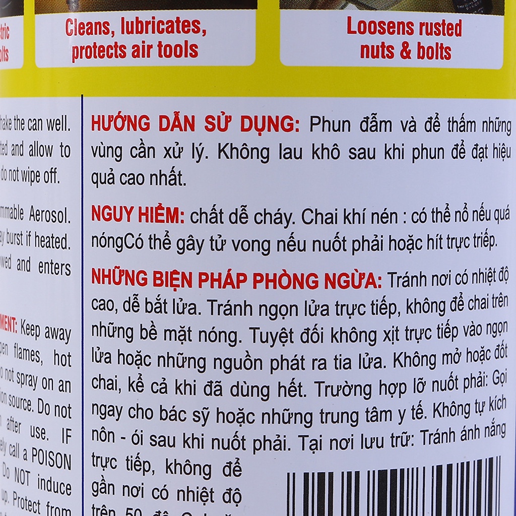 WD-40 Chai Xịt Bôi Trơn, Chống Ấm, Làm Sạch và Bảo Vệ, Tẩy Sạch Gỉ Sét, Bảo Dưỡng Máy Móc 412ML Hàng Chính Hãng 100%