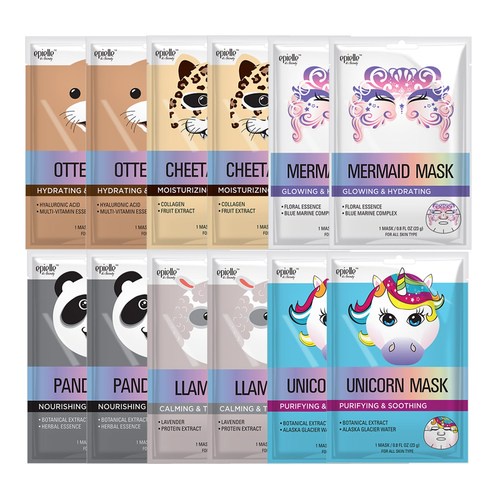 Set 12 mặt nạ dưỡng da Epielle hình thú ngộ nghĩnh