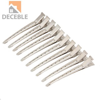 Set 10 kẹp tóc mỏ vịt bằng thép không gỉ chuyên dụng cho Salon