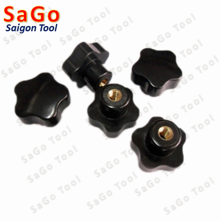 Núm vặn tay hoa mai ren ngoài Inox 304 loại dày