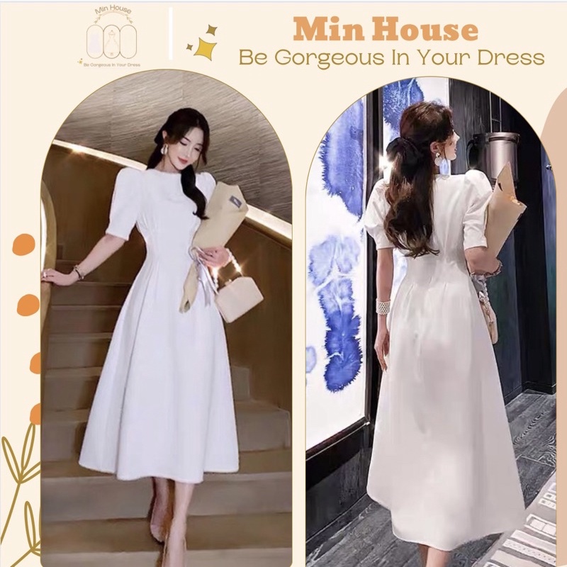 Có Bigsize-Đầm trắng dự tiệc dáng dài sang chảnh-Hàng cao cấp-váy đỏ dự tiệc mặc tết siêu xinh-min house