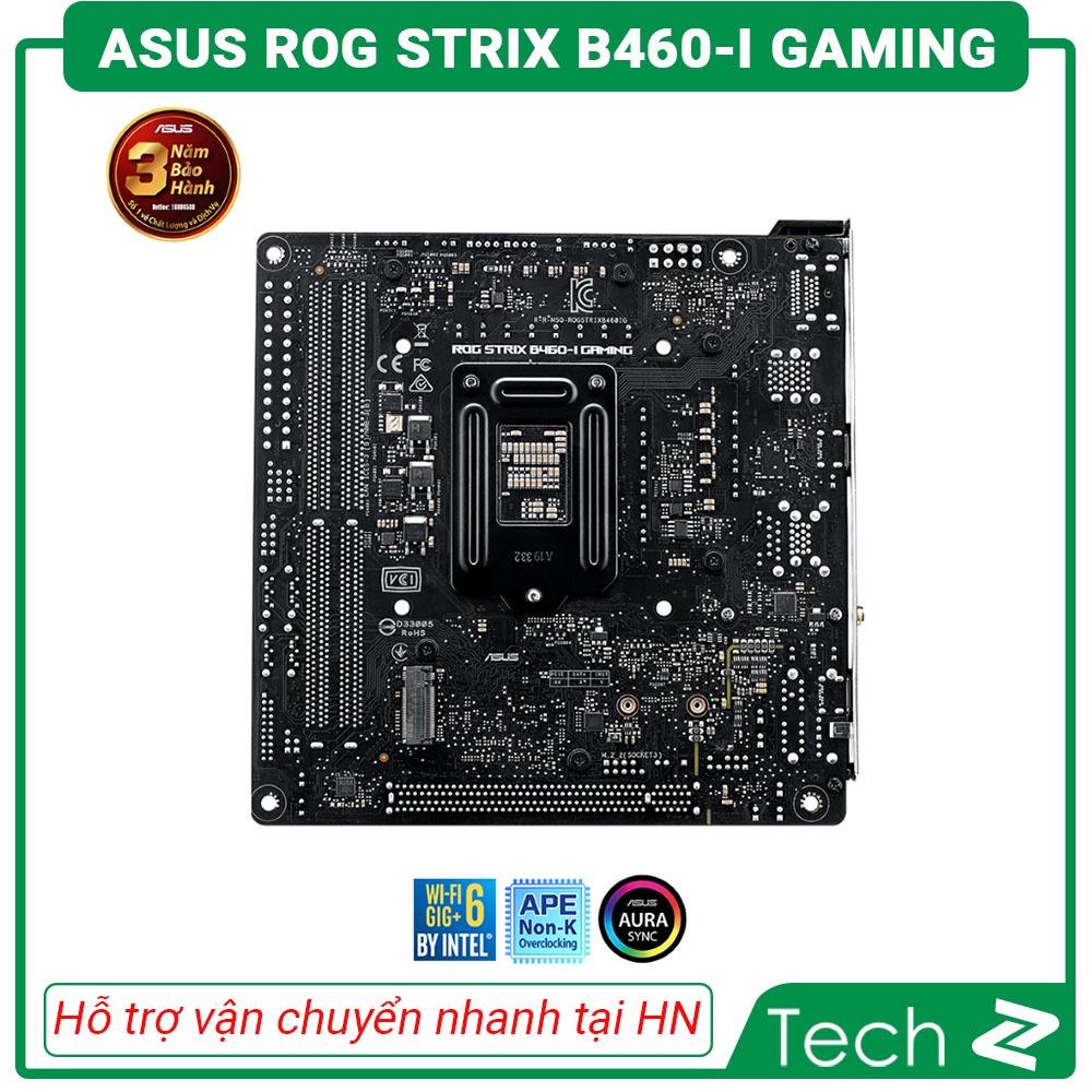 Mainboard ASUS ROG STRIX B460 I GAMING (Intel B460, Socket 1200, Mini-ITX, 2 khe Ram DDR4)