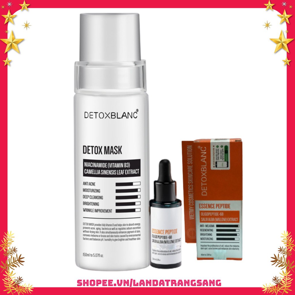 Combo xóa nám tàn nhang dưỡng trắng Detox blanc