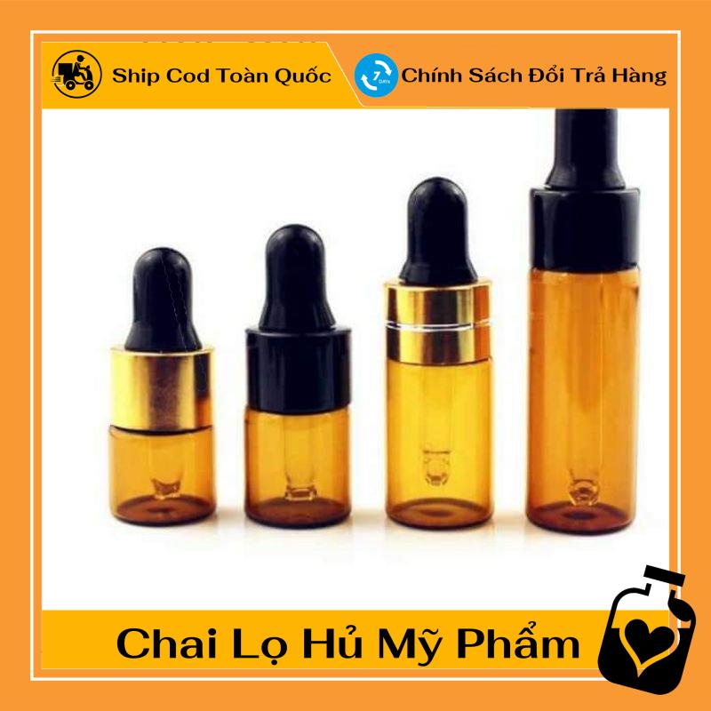 Lọ Chiết Serum ❤ TOP GIÁ RẺ ❤ Lọ đựng tinh dầu bóp giọt khoen đen 2ml,3ml,5ml chiết mỹ phẩm