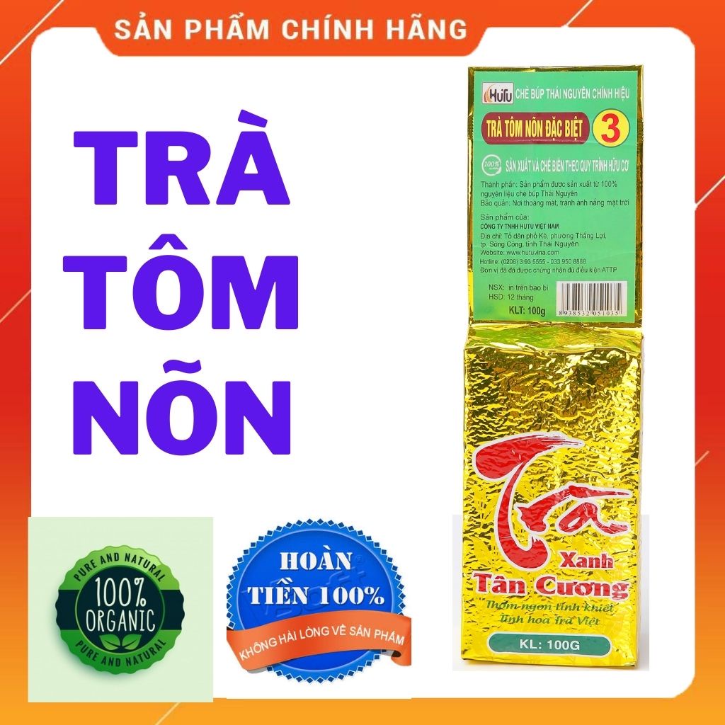 Trà Tôm Nõn 1Kg  - Trà Tân Cương Ngon Thượng Hạng - Trà Bắc Thái Nguyên - Chè Thái Nguyên - Trà Thái Nguyên