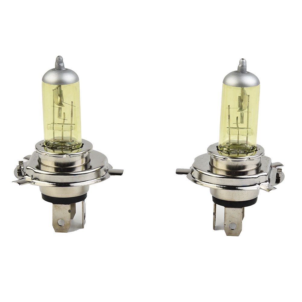 Set 2 Bóng Đèn Pha Xenon H4 55W 5000K Ánh Sáng Vàng Chống Thấm Nước Dành Cho Ô Tô