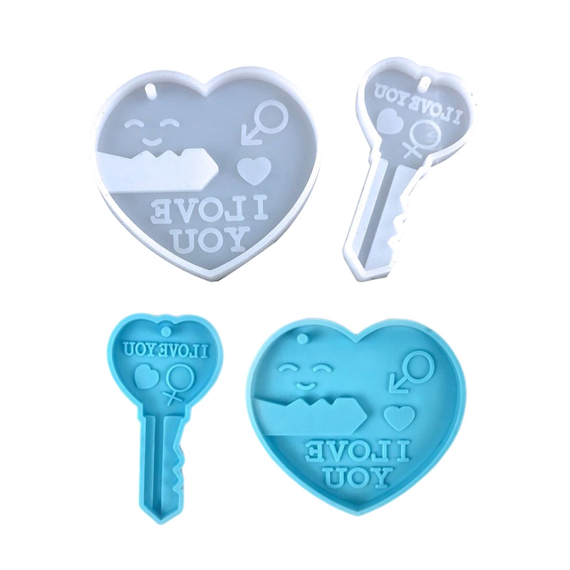 Khuôn Silicone Làm Mặt Dây Chuyền / Bông Tai DIY Hình Ổ Khóa Sáng Tạo