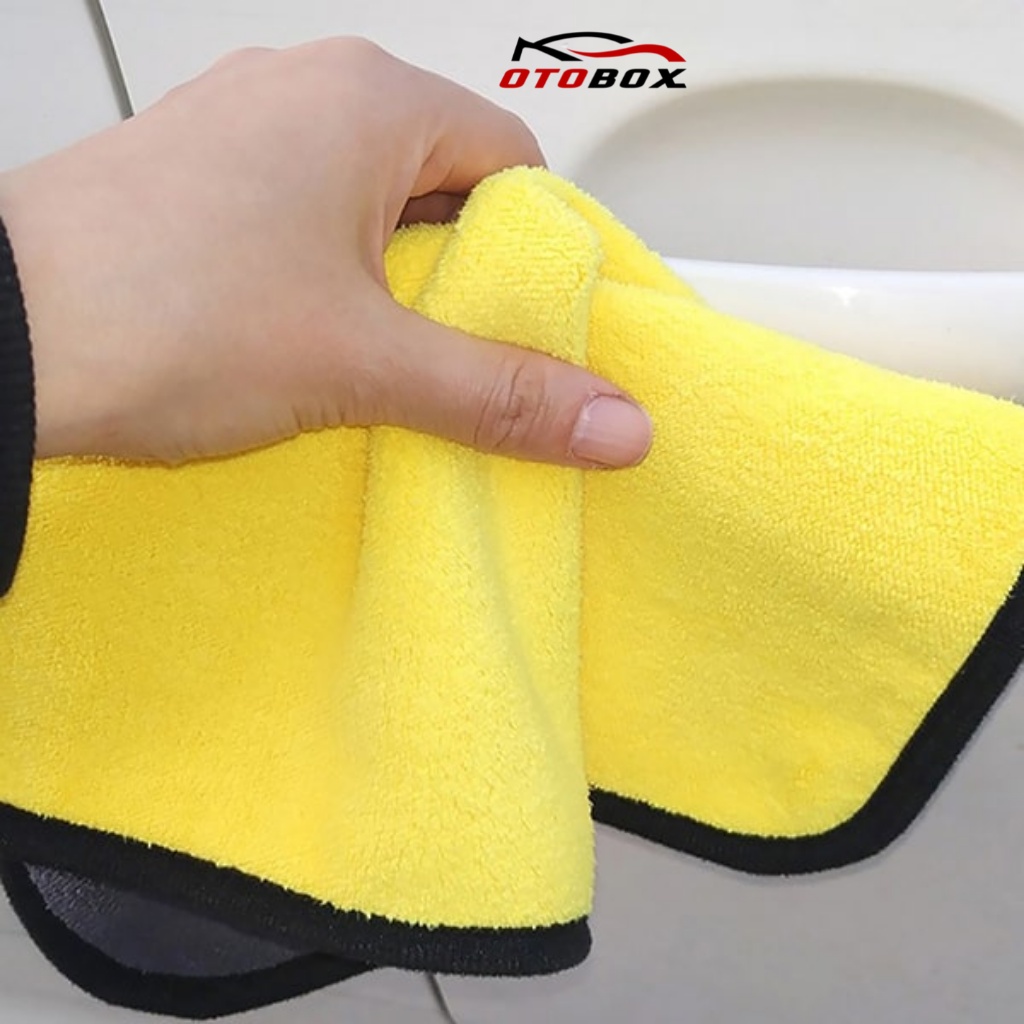 KHĂN LAU Ô TÔ MICROFIBER 2 MẶT 2 LỚP VÀNG GHI SIÊU DÀY DẶN THẤM HÚT TỐT DÀNH CHO Ô TÔ