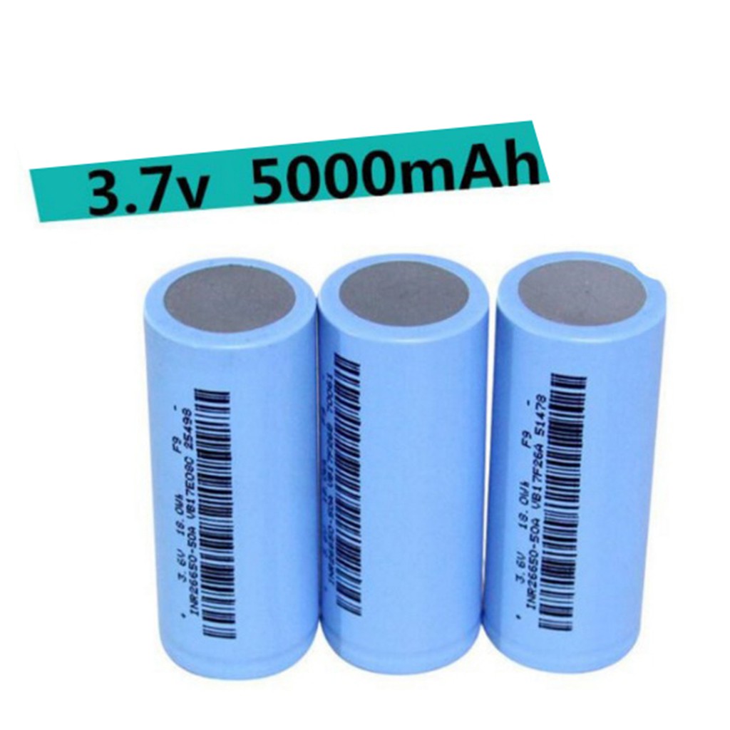 Pin sạc Lithium 26650 3.7V 5000mAh 1 viên (Xanh)