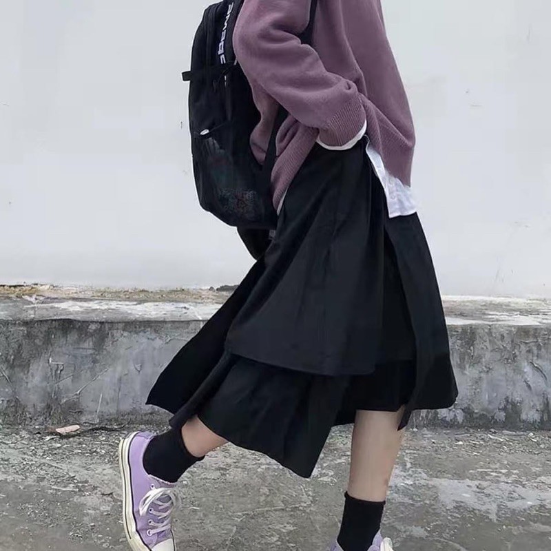 CHÂN VÁY DÀI ULZZANG VẠT CHÉO | BigBuy360 - bigbuy360.vn