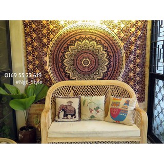 [Có SẴN] Vải trang trí, vải treo tường, thảm treo tường mandala phong cách Boho Vintage