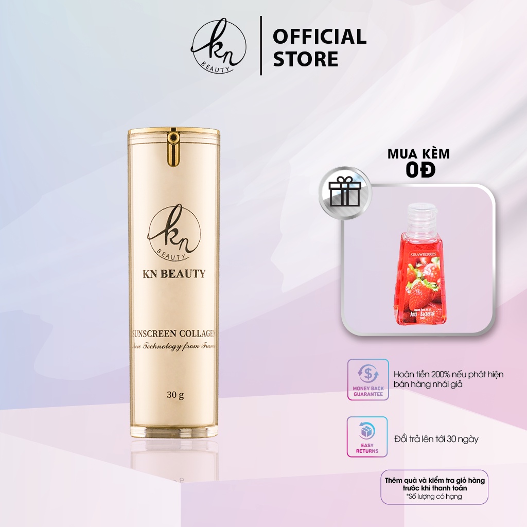 &lt; Nhận quà ngay&gt; Kem chống nắng Sunscreen Collagen KN Beauty 30g SPF 50+