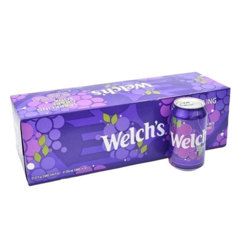 Thùng 12 lon Nước Ngọt Welch’s Soda Nho - USA ( lon / 355 ml )