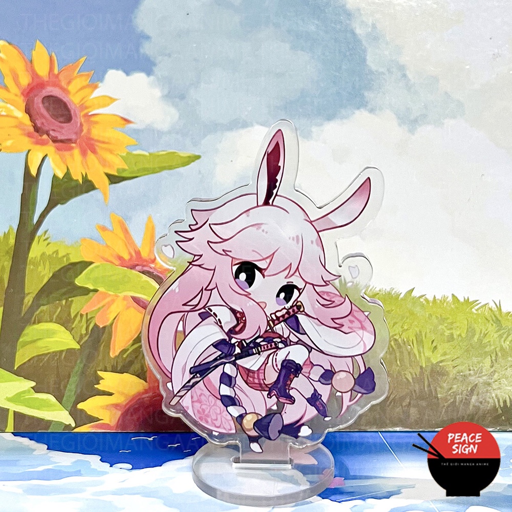 Mô hình Acrylic Standee Yae Sakura &amp; Kallen Kaslana Chibi Honkai Impact 3 trang trí trưng bày anime chibi