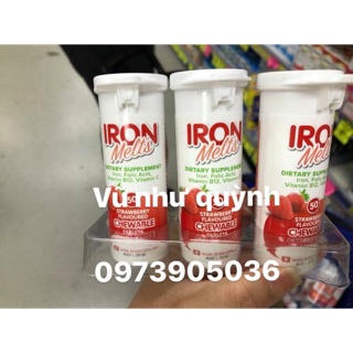 Viên ngậm bổ sung sắt vị dâu date 2020