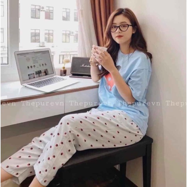 [SALE] Bộ ngủ dâu set đồ bộ [2020] | BigBuy360 - bigbuy360.vn