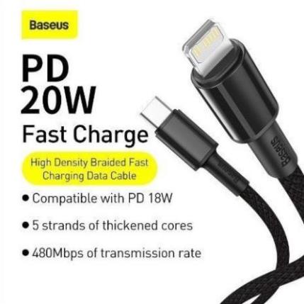 Cáp Sạc Nhanh PD 20W Baseus CATLGD-01 USB C Cho iPhone 12 11 Pro Xs Max / MacBook iPad Pro / Ip
