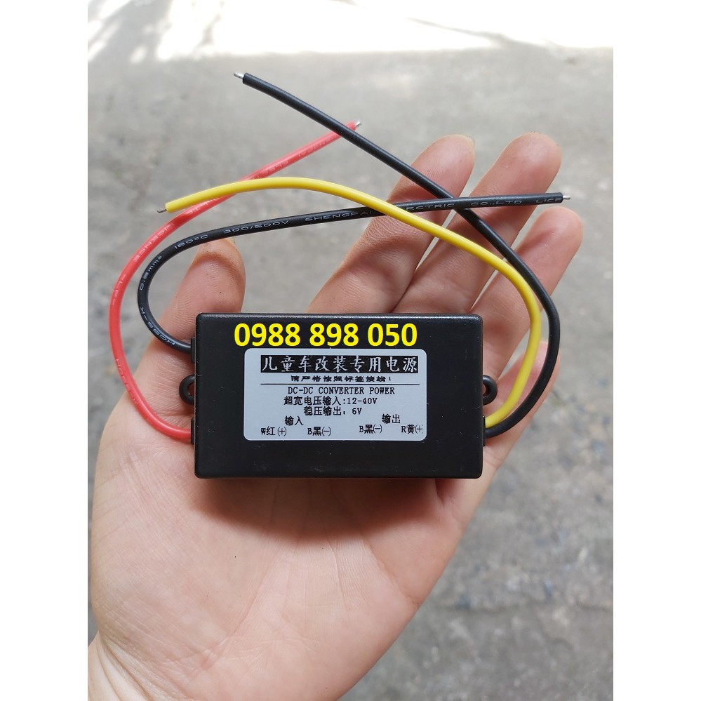 bộ hạ áp điện DC 12v xuống 6v 2a