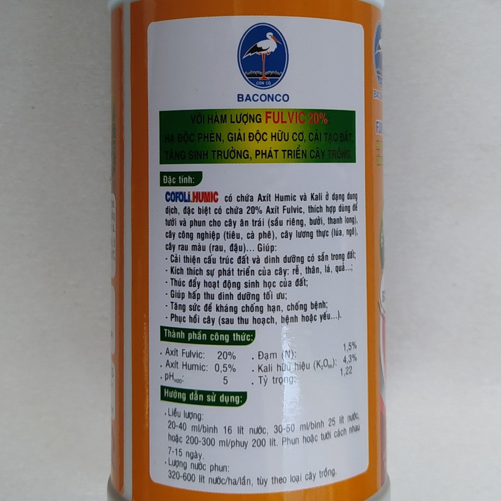 Phân Bón Lá Sinh Học Acid Humic và Fulvic chai 450ml, K-HUMATE Nhập Khẩu Từ Pháp, Ra rễ, giai độc, hạ phèn