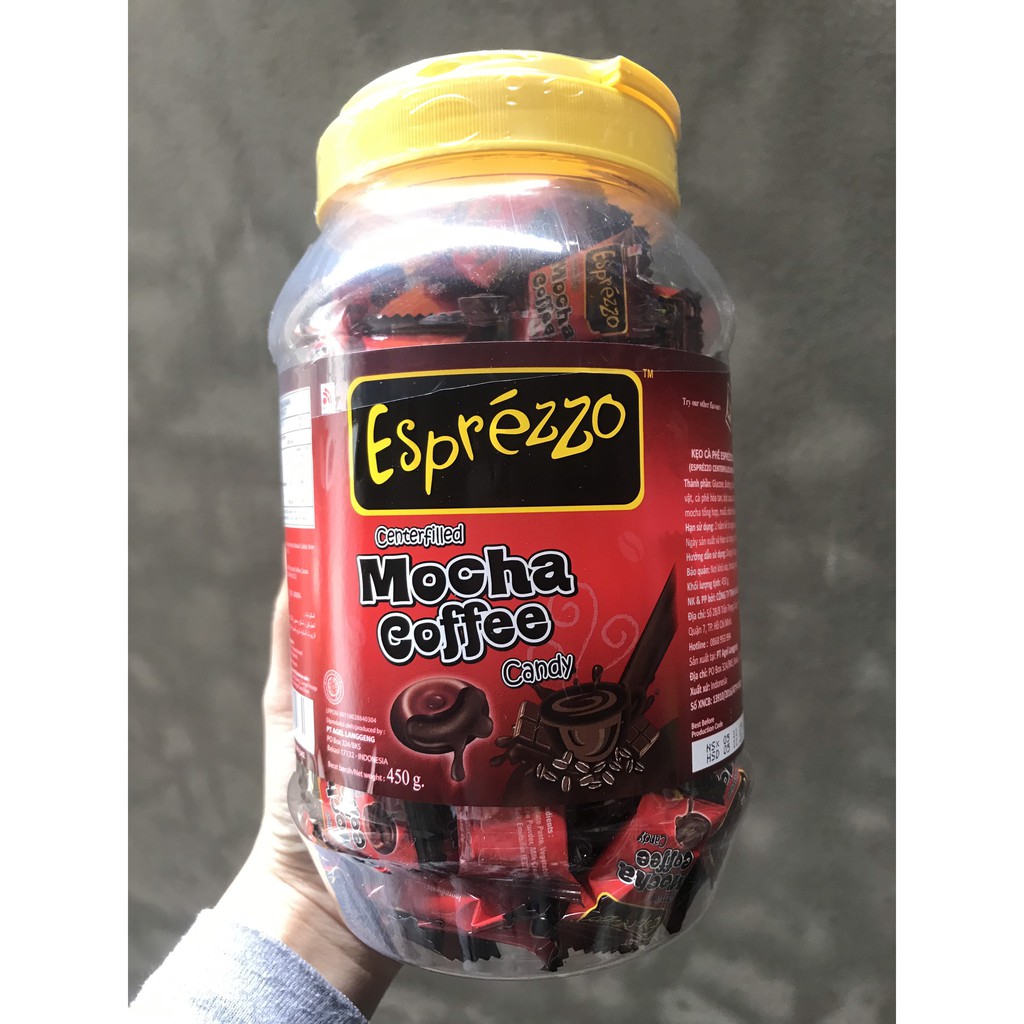 Kẹo Coffee Esprezzo Nhập Khẩu Indonesia_Hũ 450g