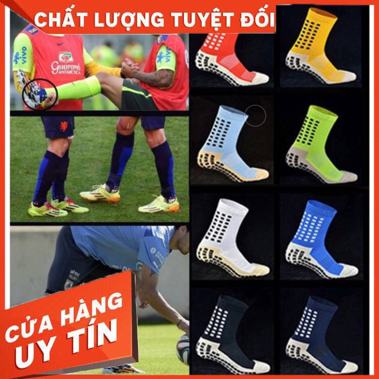 Tất bóng đá chống trơn Động Lực nhiều màu