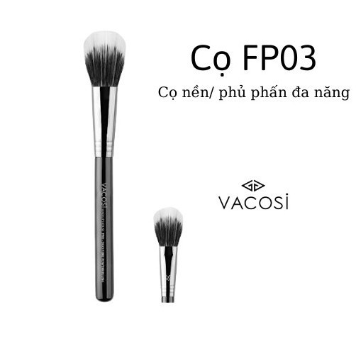 Cọ tán‎ nền Vacosi FP03/ Cọ phủ phấn FP03‪ Pro Duo Fibre đa năng