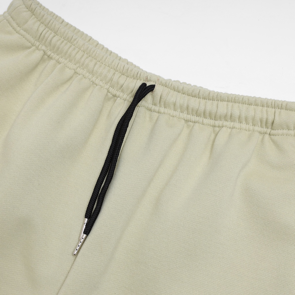 Quần Shorts Unisex Nam Nữ OCTAGON Màu Xanh Đậu Chất Liệu Nỉ Bông Cao Cấp