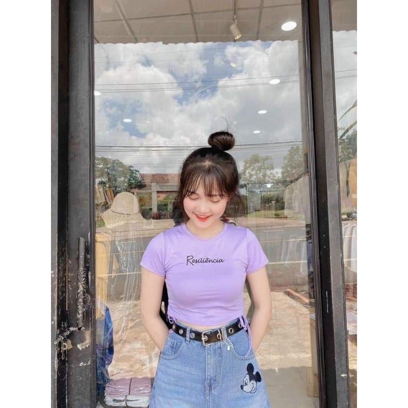 áo croptop-áo croptop nữ thêu Resonita crotop nữ rút dây chất thun gân giá tốt  CT25 | BigBuy360 - bigbuy360.vn