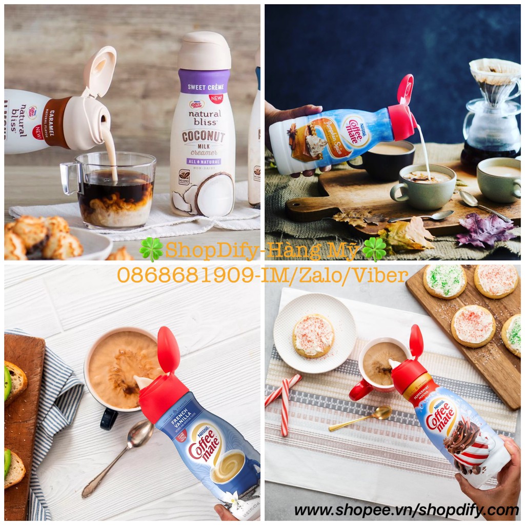 Nước/ Bột Kem Sữa Nestle COFFEE MATE STARBUCKS Creamer Liquid/ Powdered Sugar Free, Hazelnut, Vanilla, Caramel Macchiato