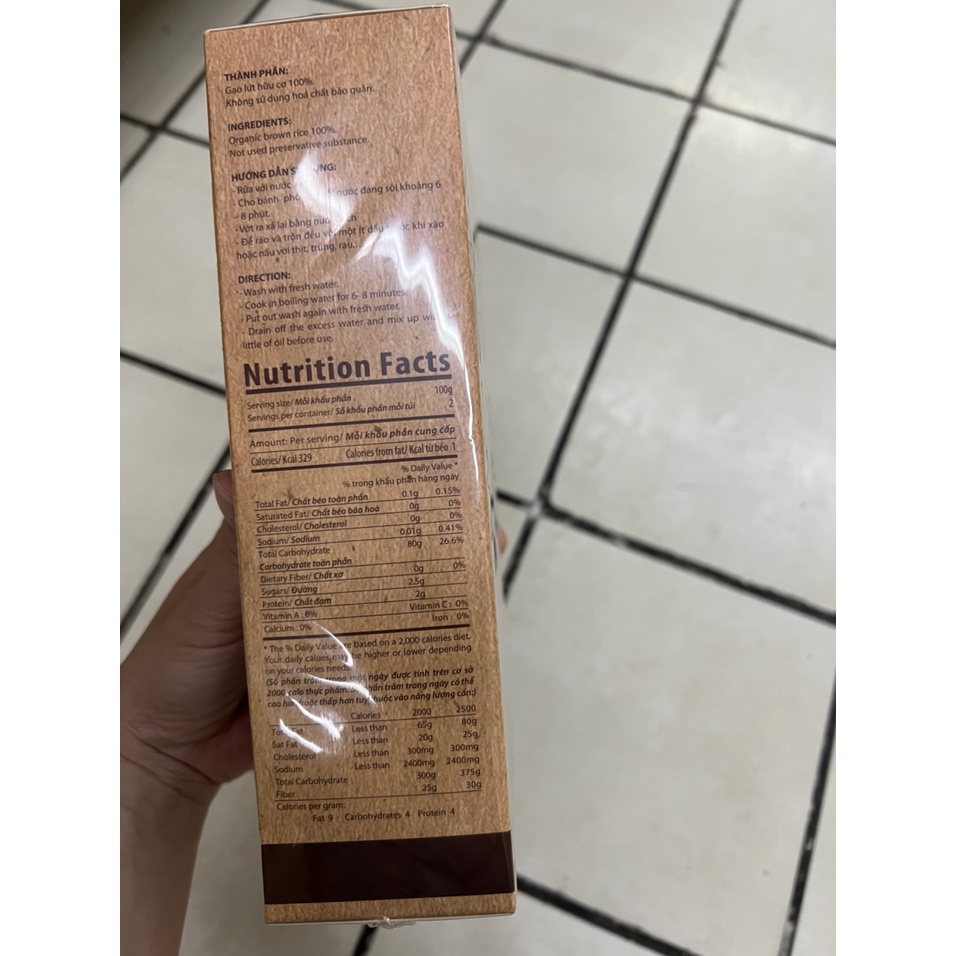 Bún/ Phở gạo lứt hữu cơ 200g