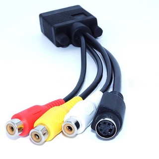 Bộ chuyển VGA SVGA sang S-Video 3 RCA AV TV cho Laptop/PC