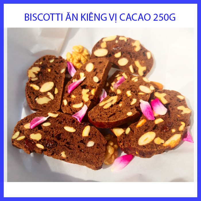 Bánh Biscotti nguyên cám giảm cân vị cacao 250G