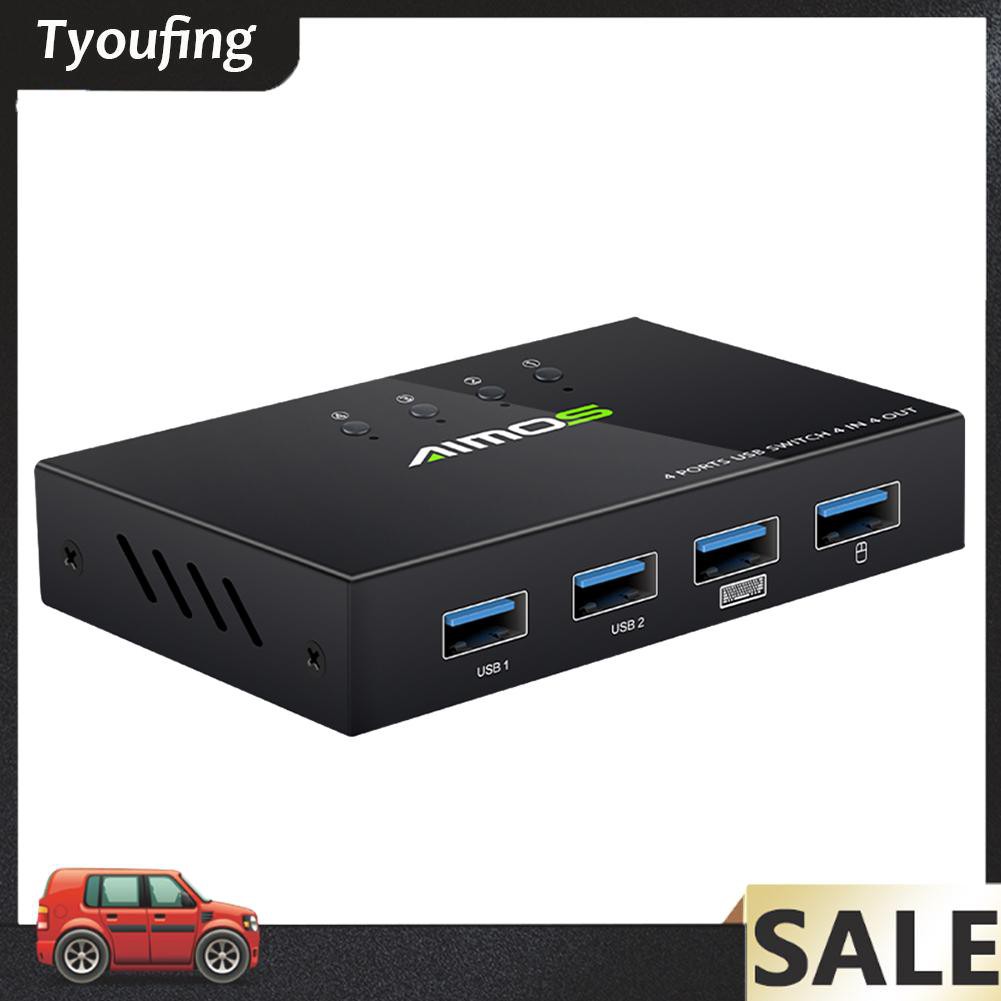 Bộ Chia Ra 4 Cổng Usb Kvm Dành Cho Máy In 4 Cổng