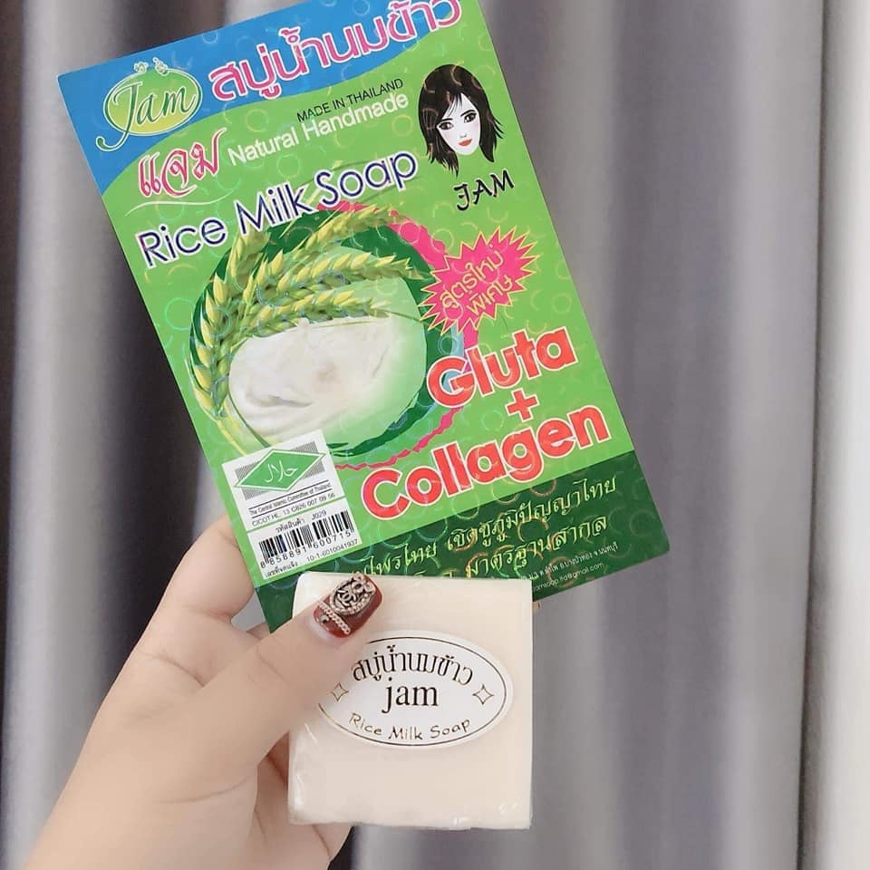 Xà phòng cám gạo trắng da Thái Lan JAM Rice milk soap 65g