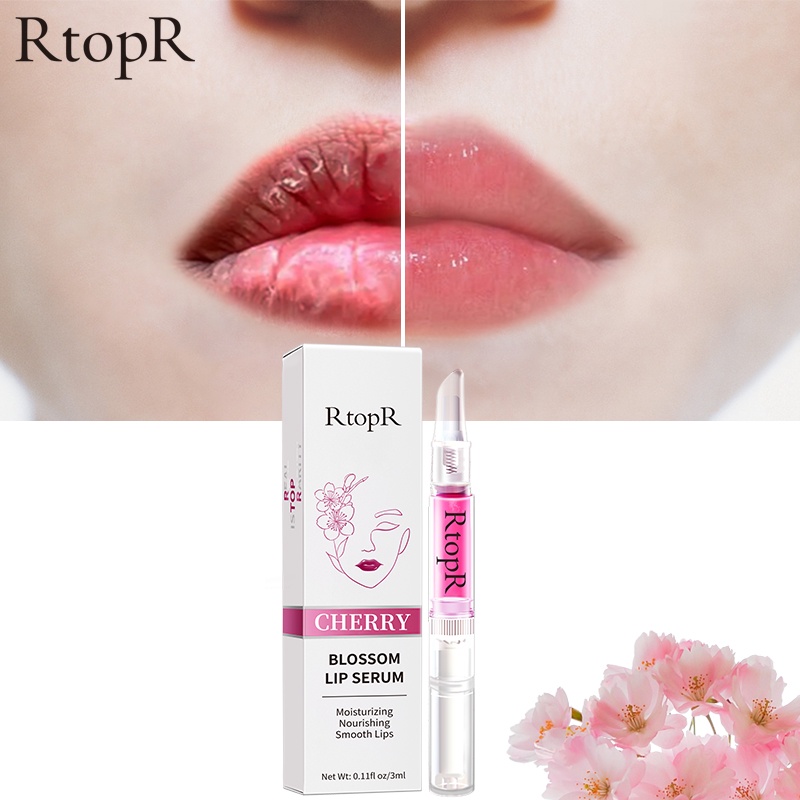 Serum Dưỡng Môi Hoa Anh Đào Rtopr Dưỡng Ẩm Ngăn Ngừa Nứt Nẻ Môi Giảm Khô Môi Lâu Trôi 3ml