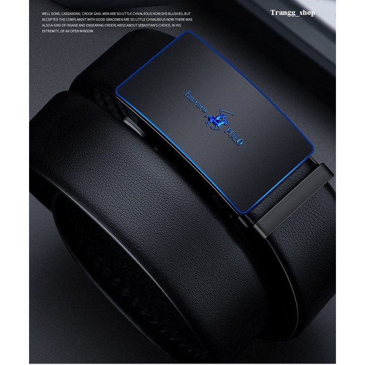 Thắt Lưng Nam Da Bò Cao Cấp Emrenew Polo 2 Lớp Full hộp Đựng