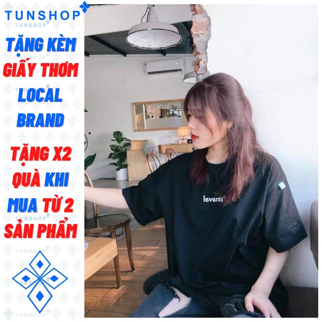 Mua Áo Thun Lì Ven Popular Logo Black While Đen Chữ Levent Trắng Unisex ...
