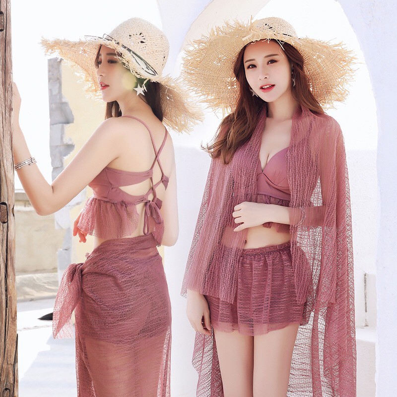 T) Đồ Bơi Nữ Bikini Đi Biển 3 Mảnh Phong Cách Hàn Quốc siêu đẹp | BigBuy360 - bigbuy360.vn