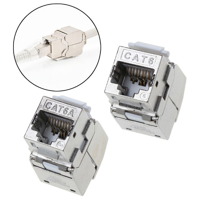 Đầu Nối Chuyển Đổi IOR RJ45 Keystone Cat6 6A FTP Chất Liệu Hợp Kim Kẽm