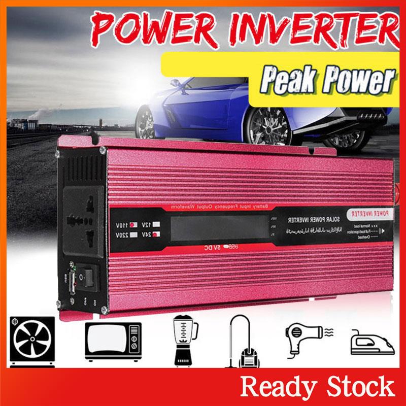 Ready Stock Solar Power Inverter Auto Inverter 2000W Peak Modified Sine Wave LED Portable