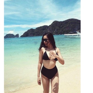Bikini đồ bơi 2 mảnh tam giác quần cạp cao sexy - ts024