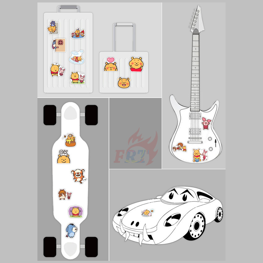 DISNEY Set 100 Miếng Dán Hoạt Hình Dễ Thương