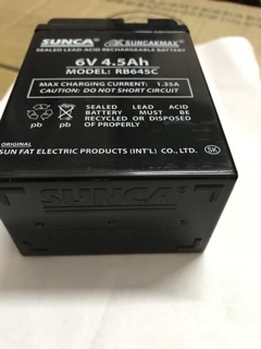 Ắc quy Sunca RB645C 6V 4,5Ah