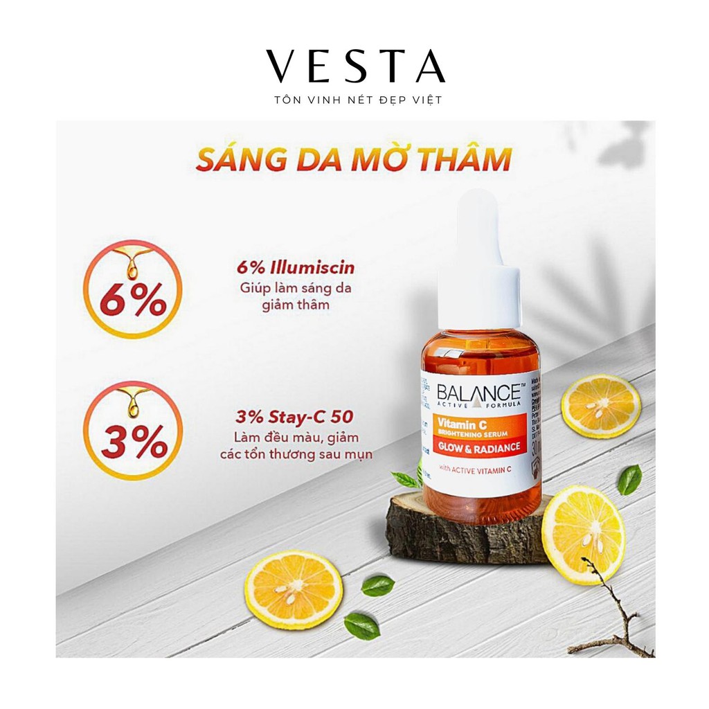 Serum Vitamin C Balance - Tinh Chất Serum Vitamin C Dưỡng Trắng Da Mờ Thâm 30ml